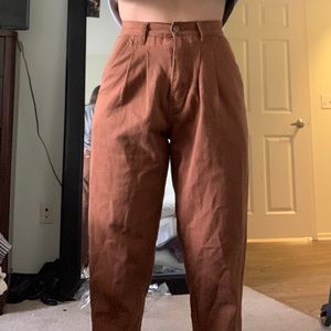Burnt Orange/ Light Brown Denim Slacks